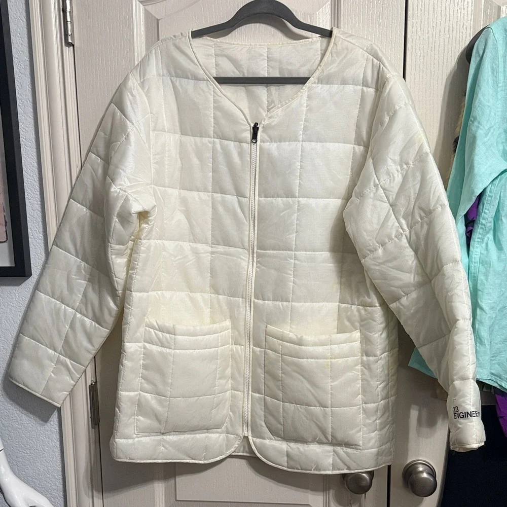 💙💖 Nike Jordan 23‎ Engineered White Puffer Jacket Parka Liner